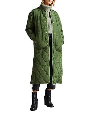 Ted Baker Avverii-long Length Onion Quilted Bomber Coat