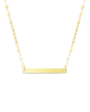 Milanesi And Co 14k Yellow Gold Bar Necklace, 18