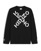 Kenzo Sport Cotton Logo Graphic Long Sleeve Tee