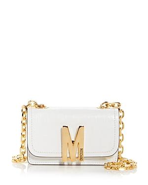 Moschino Croc Embossed Leather Crossbody