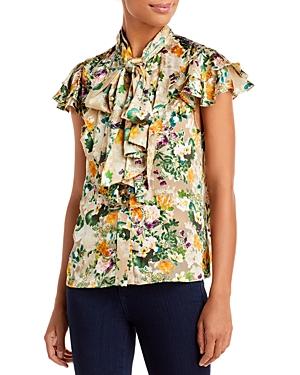 Alice And Olivia Jeannie Bow Collar Blouse