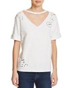Honey Punch Cold Chest Distressed Tee - 100% Bloomingdale's Exclusive