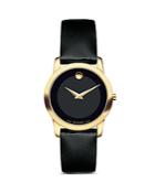 Movado Museum Classic Watch With Black Calfskin Strap, 28mm