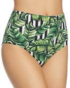 Red Carter Havana Leaf High-waist Bikini Bottom - 100% Exclusive