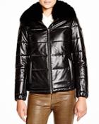 Maximilian Leather Jacket With Fox Collar