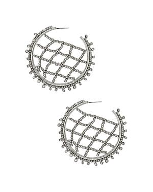 Baublebar Crochet Lattice Hoop Earrings
