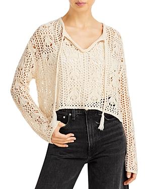 Aqua Tassel Crochet Sweater - 100% Exclusive