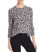 Aqua Cashmere Leopard Pattern Cashmere Sweater - 100% Exclusive