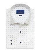 David Donahue Blue And Sky Micro Flower Print Fusion Shirt