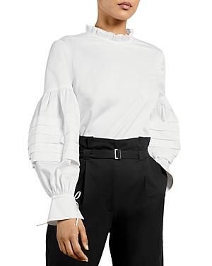 Ted Baker Blouson Sleeve Ruffle Neck Top