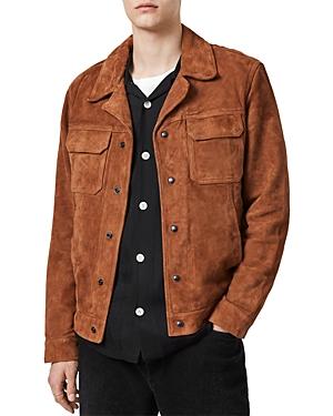 Allsaints Adaire Suede Regular Fit Trucker Jacket