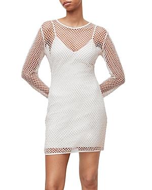 Allsaints Rosalie Beaded Mesh Mini Dress