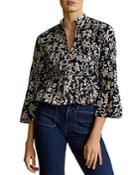Polo Ralph Lauren Pintucked Floral Blouse