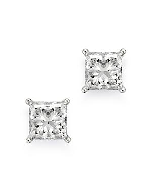 Bloomingdale's Certified Princess-cut Diamond Solitaire Stud Earrings In 14k White Gold, 3.0 Ct. T.w. - 100% Exclusive
