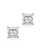 Bloomingdale's Certified Princess-cut Diamond Solitaire Stud Earrings In 14k White Gold, 3.0 Ct. T.w. - 100% Exclusive