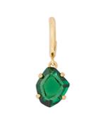 Kate Spade New York Treasure Trove Green Cubic Zirconia Charm Huggie Hoop Earrings