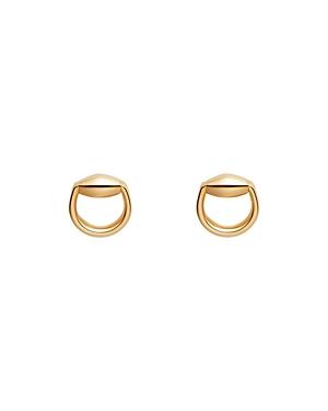 Gucci 18k Yellow Gold Horsebit Stud Earrings