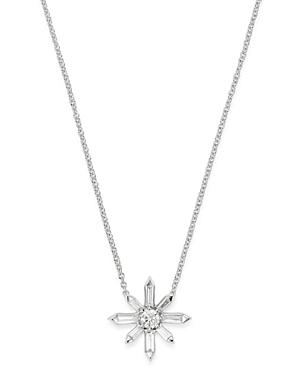 Bloomingdale's Diamond Starburst Pendant Necklace In 14k White Gold, 0.25 Ct. T.w. - 100% Exclusive