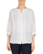 Gerard Darel Marylou Embroidered Inset Top
