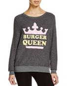 Wildfox Burger Queen Printed Sweatshirt