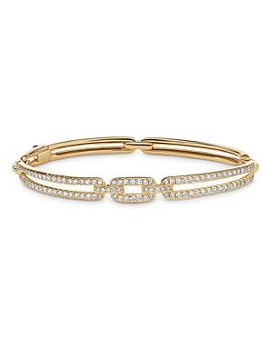 David Yurman Stax Linked Bracelet In 18k Yellow Gold With Pave Diamonds