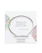 Dogeared Maya Angelou Nothing Can Dim The Light Cuff Bracelet In 14k Gold-plated Sterling Silver Or Sterling Silver