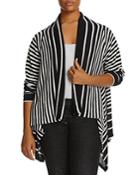 Nydj Andre Striped Open-front Cardigan