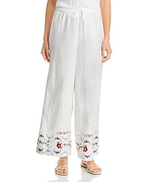 Kobi Halperin Demi Rose Embroidered Drawstring Pants