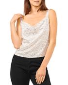 1.state Sequin Draped Tank Top