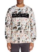 Eleven Paris Basquiat Flocked Graphic Sweatshirt