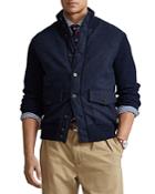 Polo Ralph Lauren Wool & Cashmere Quilted Regular Fit Mock Neck Cardigan