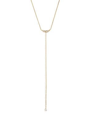 Zoe Chicco 14k Yellow Gold Diamond Curve Lariat Necklace, 16