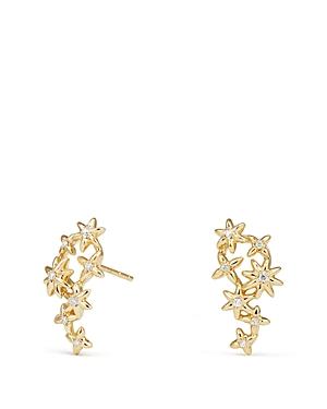 David Yurman Starburst Constellation Climber Earrings In 18k Gold With Diamonds