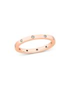 Bloomingdale's Diamond Burnished Set Stacking Band In 14k Rose Gold, 0.08 Ct. T.w. - 100% Exclusive
