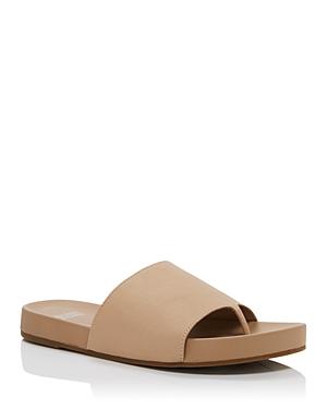Eileen Fisher Women's Motion Tumbled Leather Thong Slide Sandals