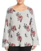 Lucky Brand Plus Floral-print Sweater