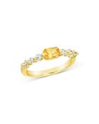 Bloomingdale's Yellow Sapphire & Diamond Stacking Ring In 14k Yellow Gold - 100% Exclusive