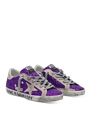 Golden Goose Deluxe Brand Women's Super-star Glitter Low Top Sneakers