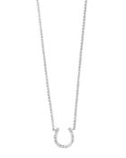 Bloomingdale's Diamond Horseshoe Pendant Necklace In 14k White Gold, 0.05 Ct. T.w. - 100% Exclusive
