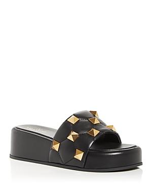 Valentino Garavani Women's Studded Platform Slide Sandals