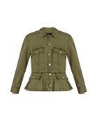 Veronica Beard Jayla Cotton Peplum Jacket