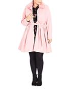 City Chic Plus Blushing Belle Belted Coat