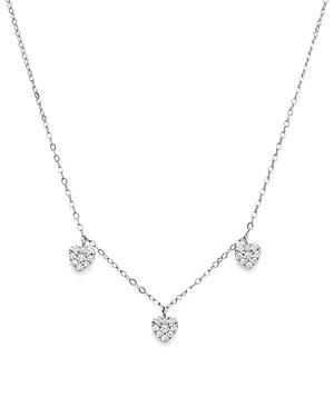 Bloomingdale's Diamond Heart Charm Necklace In 14k White Gold, 0.33 Ct. T.w. - 100% Exclusive