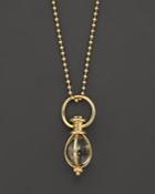 Temple St. Clair Oval Crystal Amulet In 18k Yellow Gold