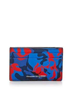 Alexander Mcqueen Camo Skull Print Leather Card Case