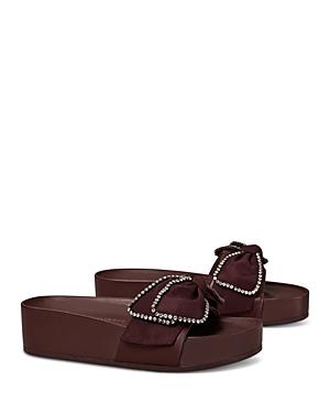 Tory Burch Women's Crystal Embellished Bow Slide Sandals