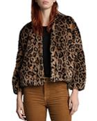 Velvet By Graham & Spencer Anne Leopard Print Faux Fur Jacket