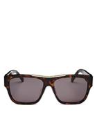 Givenchy Men's Square Shiny Havana Sunglasses, 58mm