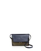 Marni Trunk Mini Leather And Suede Crossbody