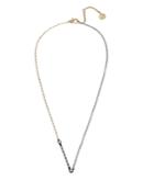 Allsaints Crystal Mixed Chain Link Necklace, 18-20